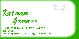 kalman gruner business card